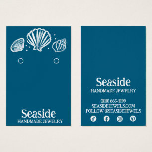 SEASHELLS Écouter collier bijoux carte d'affichage