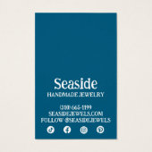 SEASHELLS Écouter collier bijoux carte d'affichage (Dos)