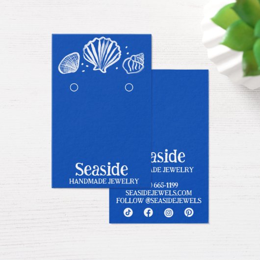 SEASHELLS Écouter collier bijoux carte d'affichage (Bureau)