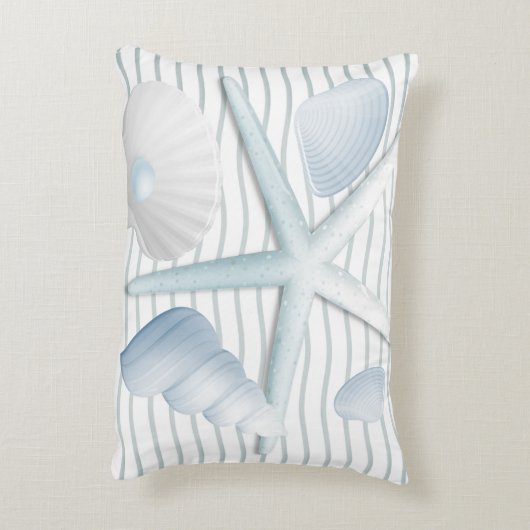 Seashells en parels accent kussen (Achterkant (Verticaal))