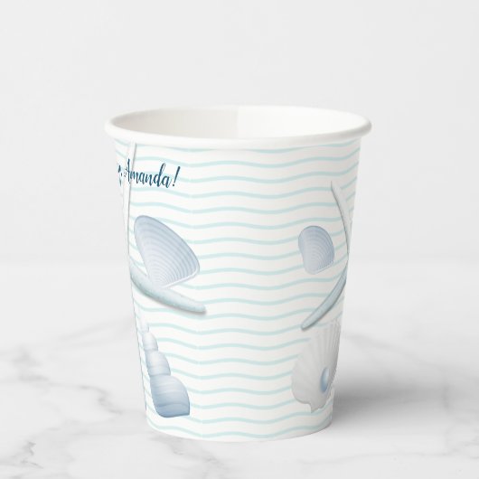 Seashells en parels papieren bekers (Links)