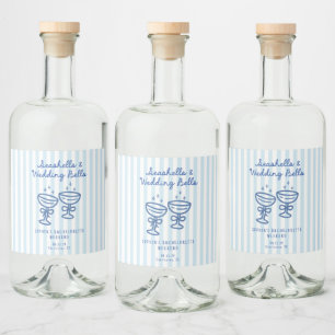 Seashells en Wedding Bells Coastal Bachelorette Likeurfles Etiket