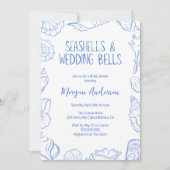 Seashells en Wedding Bells Vrijgezellenfeest Kaart (Voorkant)