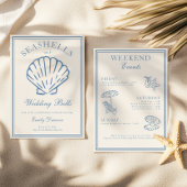 Seashells en Wedding Bells vrijgezellenweekend Kaart