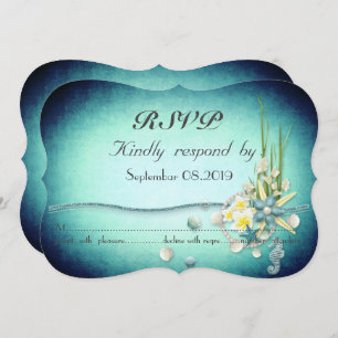 Seashells, Flowers RSVP Kaart