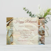 Seashells Happy Retirement Party nodigt uit Kaart (Staand voorkant)