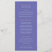 Seashells hart met monogram waterverf bruiloft menu (Achterkant)
