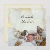 Seashells Invitations de douche nuptiale (Devant / Derrière)