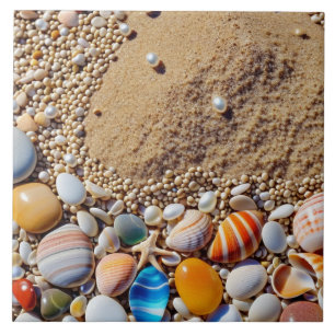 Seashells keramische tegel tegeltje