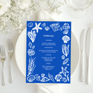 Seashells Lijst Beach Wedding Custom Party Menu