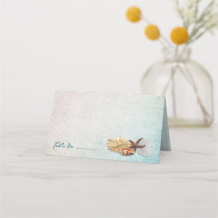 Seashells Living Zeeen Wedding Escort Place Cards