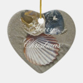 Seashells Merry KerstOrnament Keramisch Ornament (Achterkant)