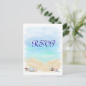Seashells Ocean Beach Thème Mariage RSVP Carte pos (Debout devant)