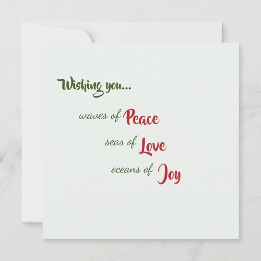 Seashells Ornament Bedankkaart (Achterkant)