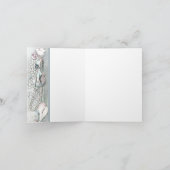 Seashells Pearls Tropical Beach Carte de remerciem (Intérieur)