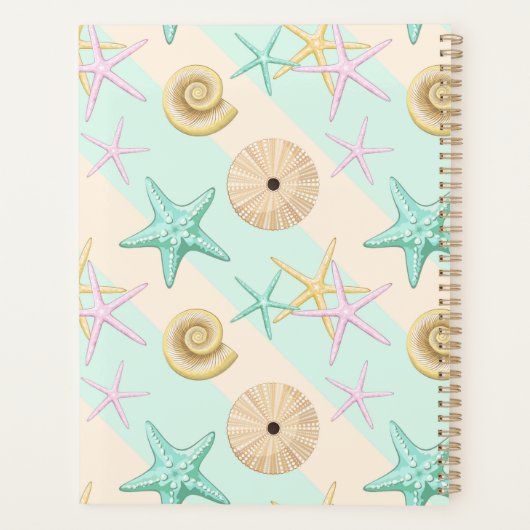 Seashells Retro Pastel Zee Life Planner (Achterkant)