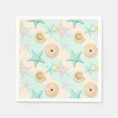 Seashells Retro Pastel Zee Life Servet (Voorkant)