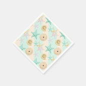 Seashells Retro Pastel Zee Life Servet (Hoek)