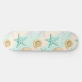 Seashells Retro Pastel Zee Life Skateboard (Horizontaal)