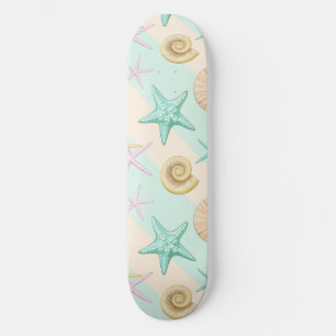 Seashells Retro Pastel Zee Life Skateboard