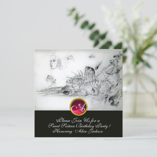 SEASHELLS SCHAKELAAR 16 PARTIJ, Ruby Monogram Blac Kaart (Staand voorkant)