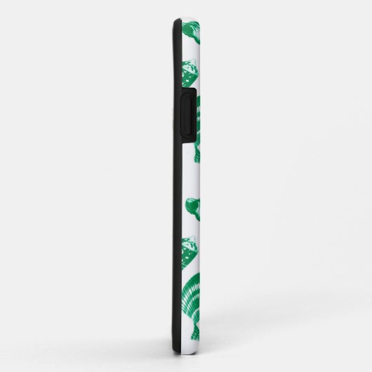 Seashells - smaragdgroen op een witte achtergrond Case-Mate iPhone case (Achterkant/rechts)