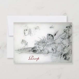 SEASHELLS SWEET 16 ARTIJ, Ruby Monogram Rsvp