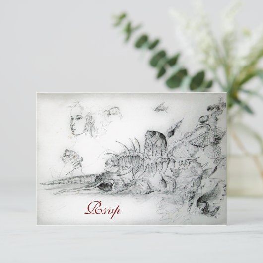 SEASHELLS SWEET 16 PARTY, Ruby Monogram Rsvp (Debout devant)