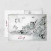 SEASHELLS SWEET SIXTEEN ARTIJ, Ruby Monogram Rsvp (Voorkant / Achterkant)