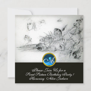 SEASHELLS SWEET SIXTEEN ARTIJ Sapphire Monogram Kaart