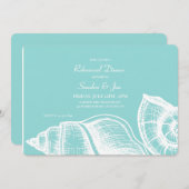 Seashells-uitnodiging Kaart (Voorkant / Achterkant)