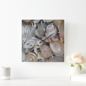 Seashells Vierkante Klok (Huis)