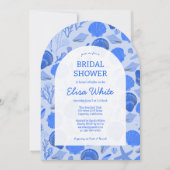 Seashells Vrijgezellenfeest Chic Beach CUSTOM QR A Kaart (Voorkant)