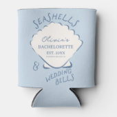 Seashells & Wedding Bells Bachelorette Blikjeskoeler (Voorkant)