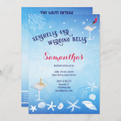 Seashells & Wedding Bells Beach Bachelorette Kaart (Voorkant / Achterkant)
