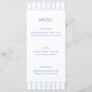 Seashells & Wedding Bells Bridal Shower Coastal Menu