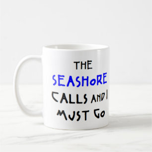seashore appelle tasse de café