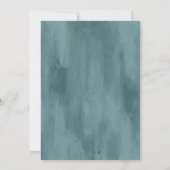 Seashore | Beach Blue Waterverf Seashells Weddensc Kaart (Achterkant)