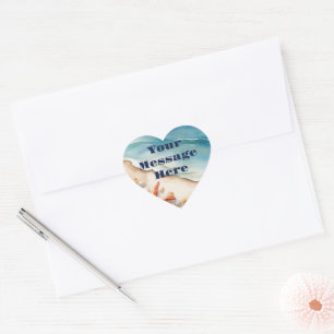 Seashore Bliss Beach Party Hart Sticker