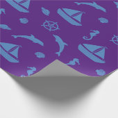 Seashore en Nautical Cadeaupapier (Hoek)