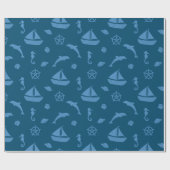 Seashore en Nautical Cadeaupapier (Vlak)