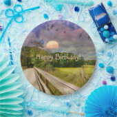 Seashore Marsh Sunset Papieren Bordje (Feest)