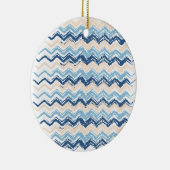 Seashore Scribble ZigZag Keramisch Ornament (Rechts)