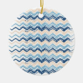 Seashore Scribble ZigZag Keramisch Ornament (Voorkant)