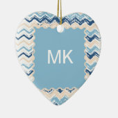 Seashore Scribble ZigZag Keramisch Ornament (Rechts)