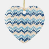 Seashore Scribble ZigZag Keramisch Ornament (Achterkant)