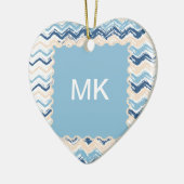 Seashore Scribble ZigZag Keramisch Ornament (Links)