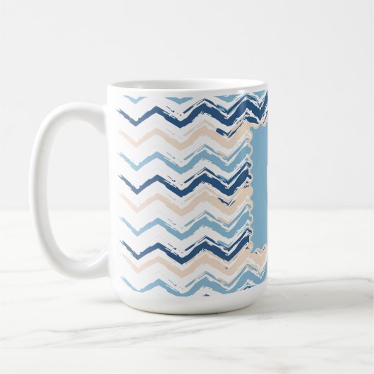 Seashore Scribble ZigZag Koffiemok (Links)