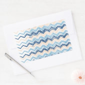 Seashore Scribble ZigZag Rechthoekige Sticker (Envelop)