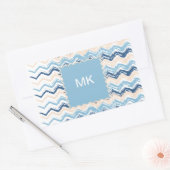 Seashore Scribble ZigZag Rechthoekige Sticker (Envelop)